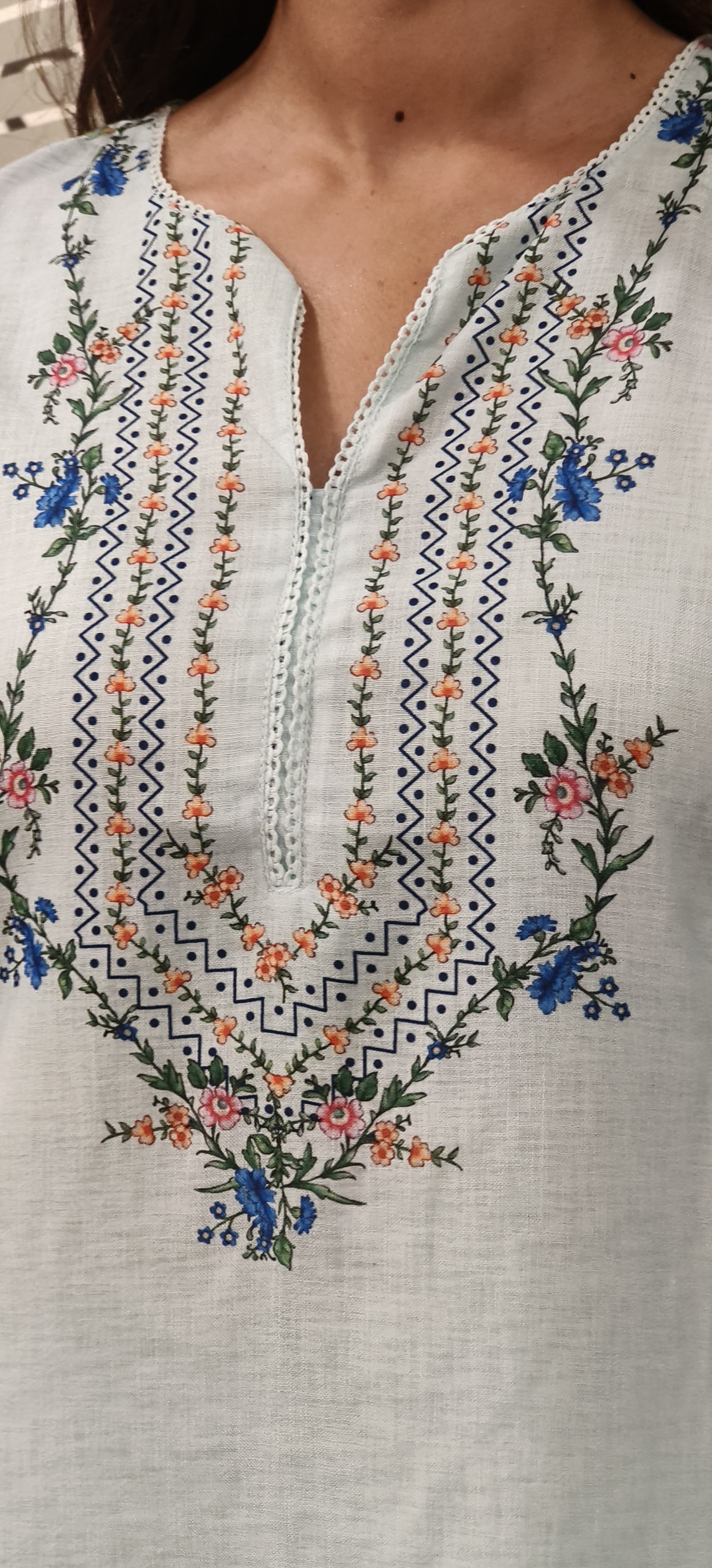Sequence Floral Printed Linen Kurta Pant