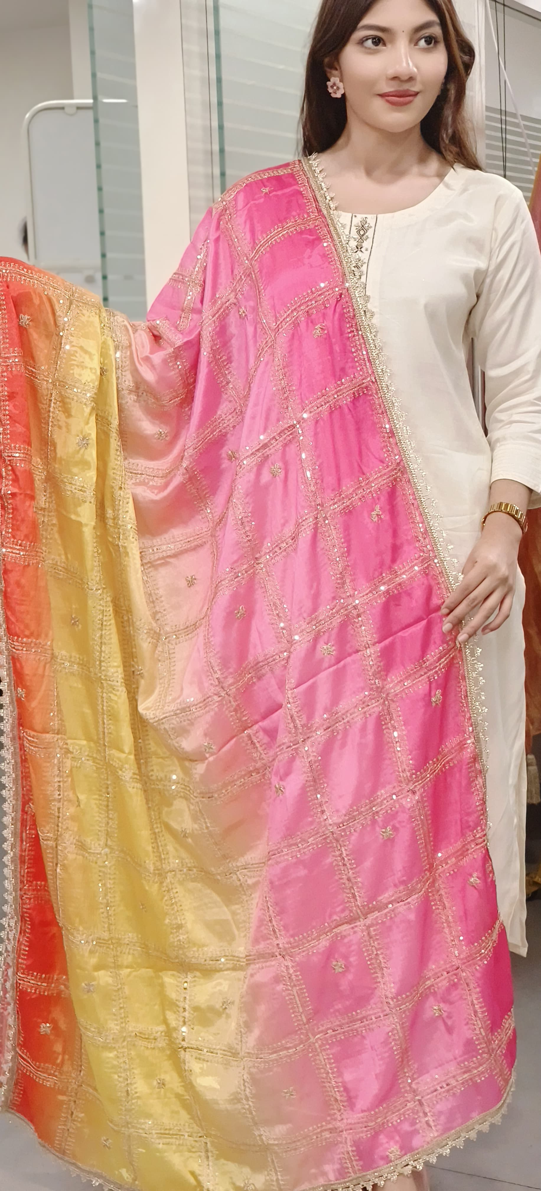 Noor-E-Rang Ombre Silk Dupatta