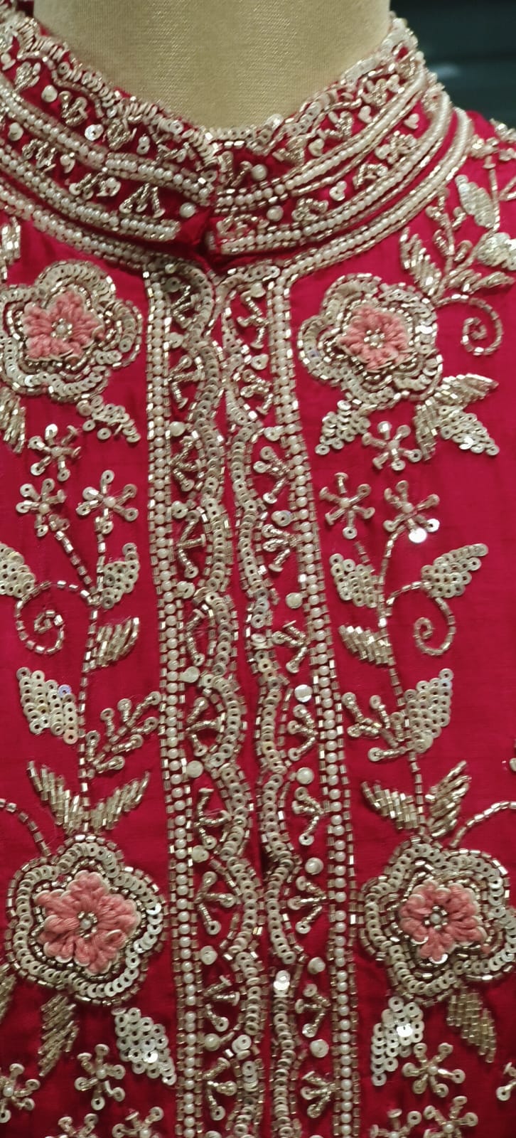 Beautiful Cut Dana Hand Embroidered Work Tasselled Short Kurta & Drape Skirt Indo Western Wear
