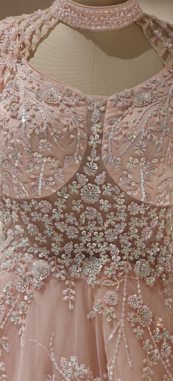 Majestic Pearlshine Diamond Dust Premium Ball Gown- 12345