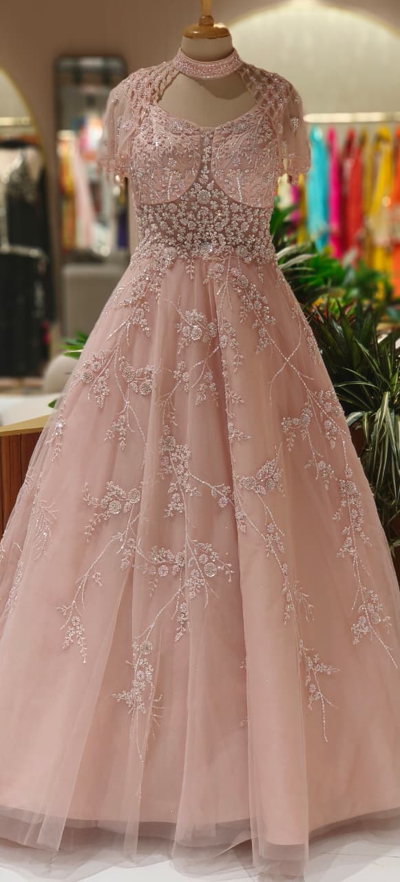 Majestic Pearlshine Diamond Dust Premium Ball Gown- 12345