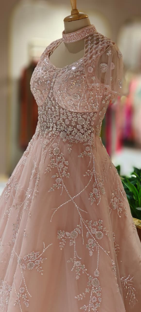 Majestic Pearlshine Diamond Dust Premium Ball Gown- 12345