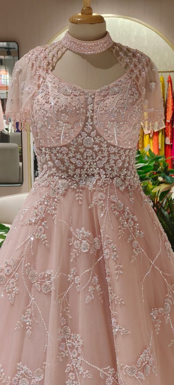 Majestic Pearlshine Diamond Dust Premium Ball Gown- 12345