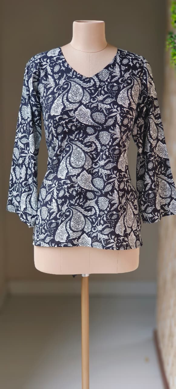 Summer Cotton Kurti with Tieing Knots Behind For Teen