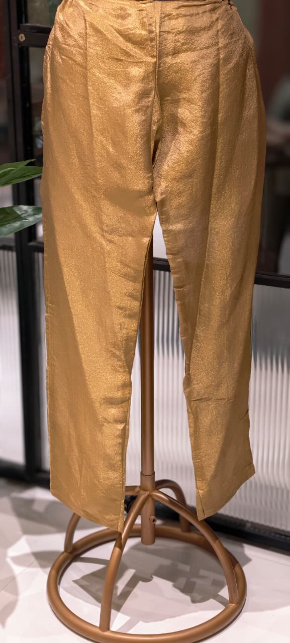 Very Elegant Sequin Pleated U-Yoke & Sleeve Panel Tissue Anarkali Full Suit Set With Dupatta- 13607