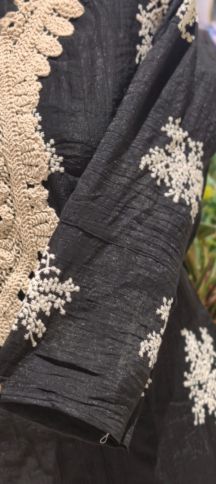 Crochet Lace Detailed Thread-Work Ethnic Ensemble Premium Cotton Full Suit Set With Dupatta-13685 RB131