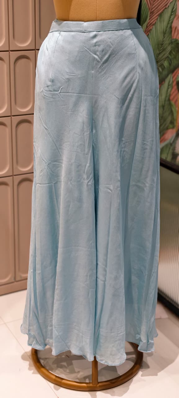 Pastel Toned Golden Handworked Elegant Sharara Full Suit Set Dupatta In Silk Fabric-13916 RB117