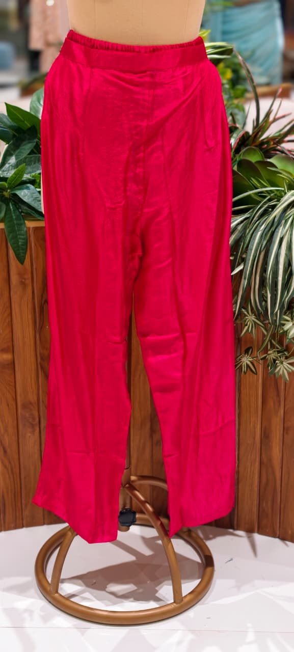 Zarina Work Fuschia Grace Vibrant Festive Full Suit Set With Dupatta In Russian Silk Fabric-14075 RB126