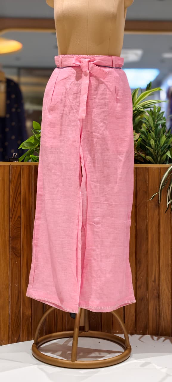 Bold Pure Linen Co-Ord Set Featuring Structured Shirt-Style Top with Comfortable Straight Fit Trousers-14416 RB251