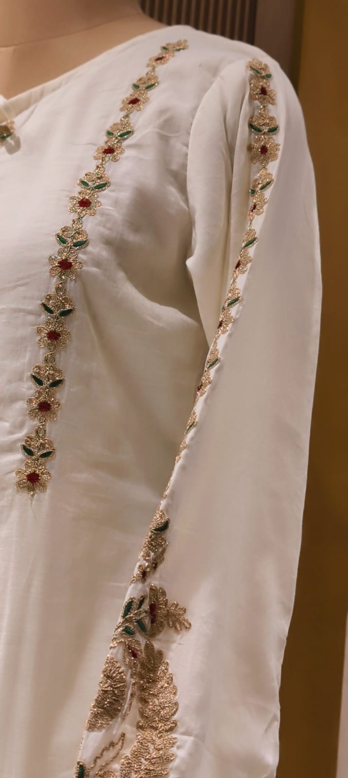 Golden Touch Pure Zardosi Work Embroidery Occasional Wear Mul-Cotton Full Suit Set With Dupatta- 14731 RB389