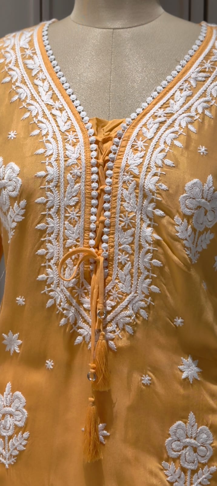 Mango Inspired Color Chikankari Embroidered Soft Muslin Co-Ord Set- 14344 RB464