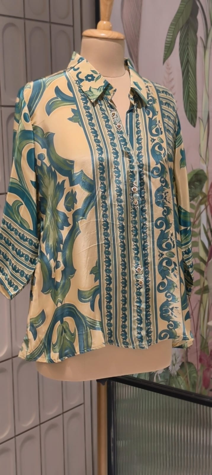 Classic Fusion Printed Relaxed Fit Crepe Tunic Shirt- 14860 RB494