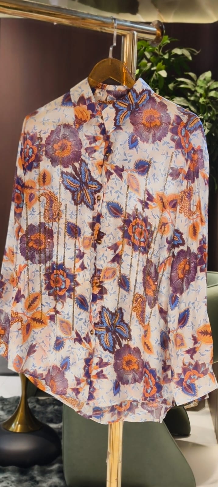 Multicolor With Colorful Cool Prints Trendy Light Weight Imported Shirt- 15446