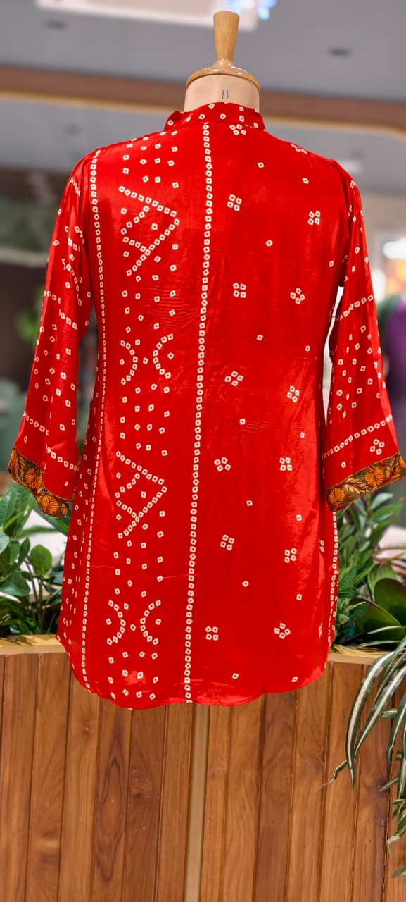 Bandhej Box Candalian Print Casual Wear Crepe Shirts- 15434