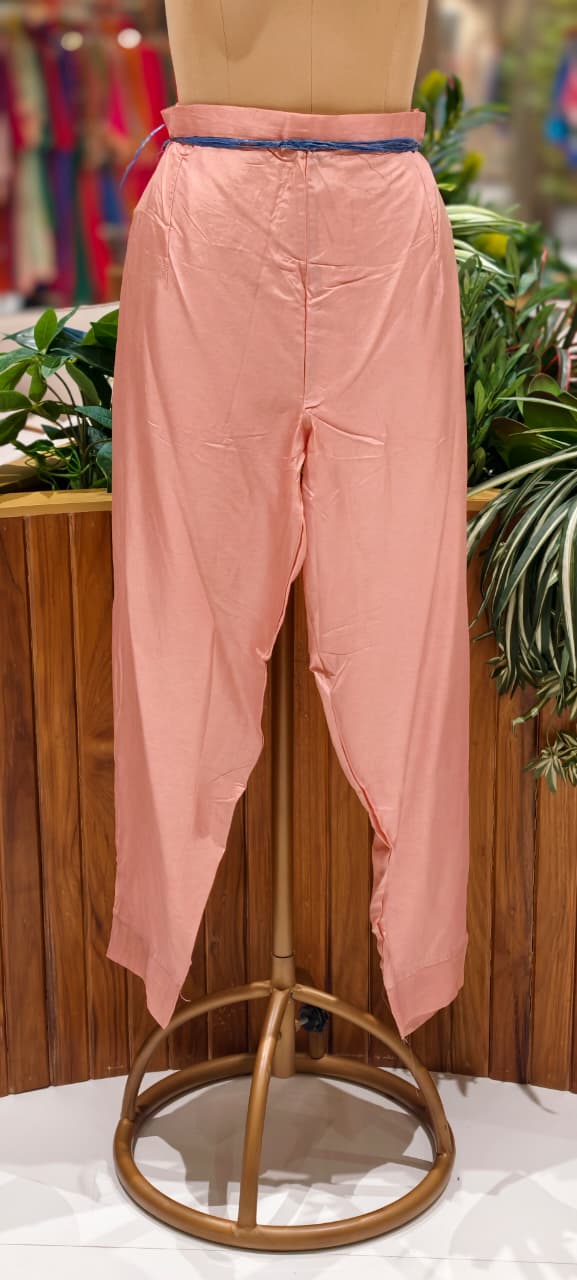 Handcrafted Neck Embroidery Royal Pastel Multicolor Panelled Kurta Pant With Inner- 15850