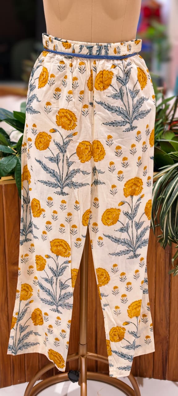 Cotton Full Suit Set With Solid Shade Short Kurta & Beautiful Floral Printed Bottom & Dupatta- 15831