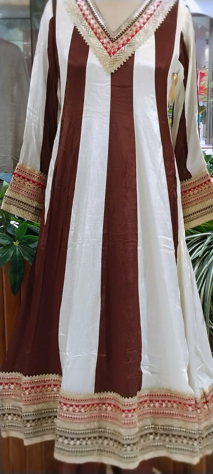 Highly Flared Panel Dual Tone Anarkali With Vibrant Zardosi Embroidery Work- 16127