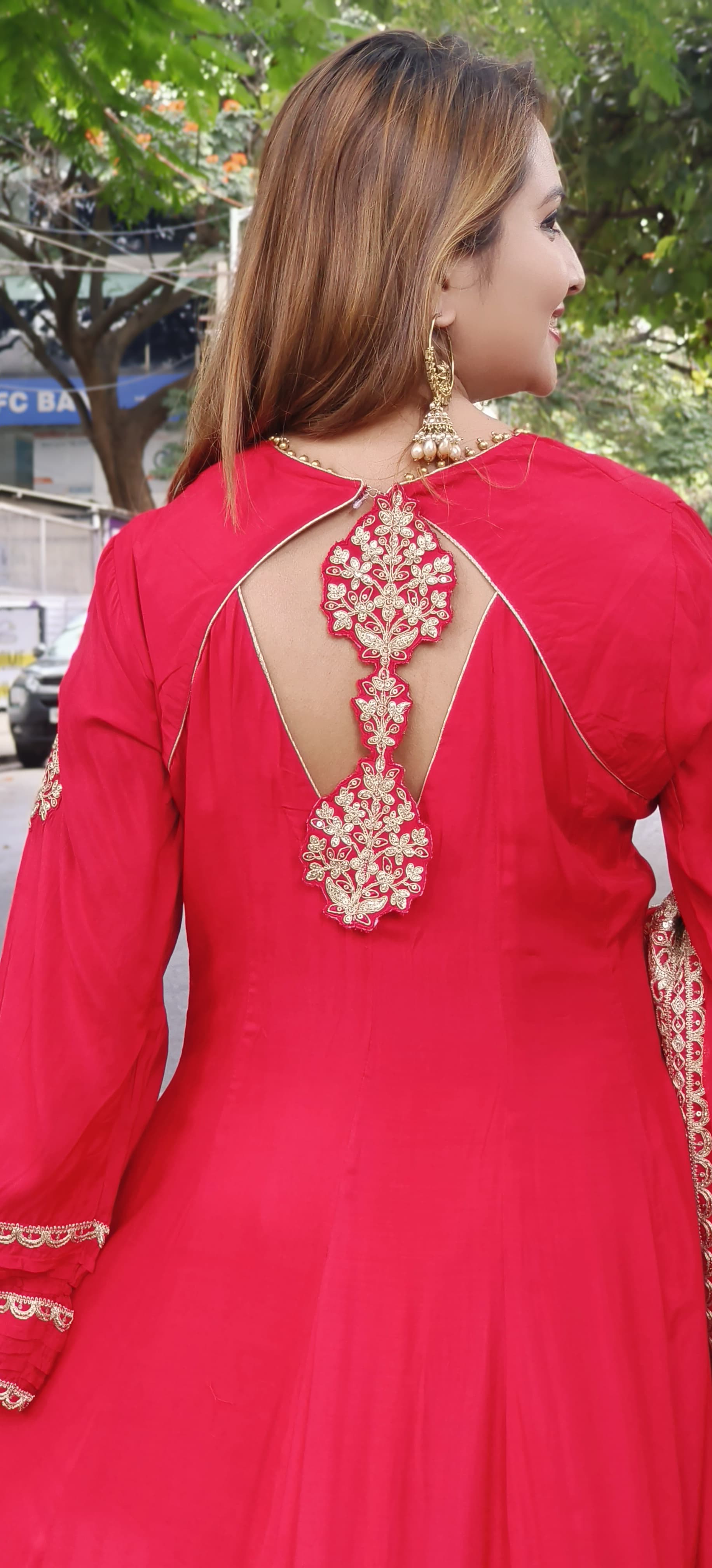 Floor length Beautiful Jari Work Flare Anarkali With Dupatta And Bottom DRYWASH-06818