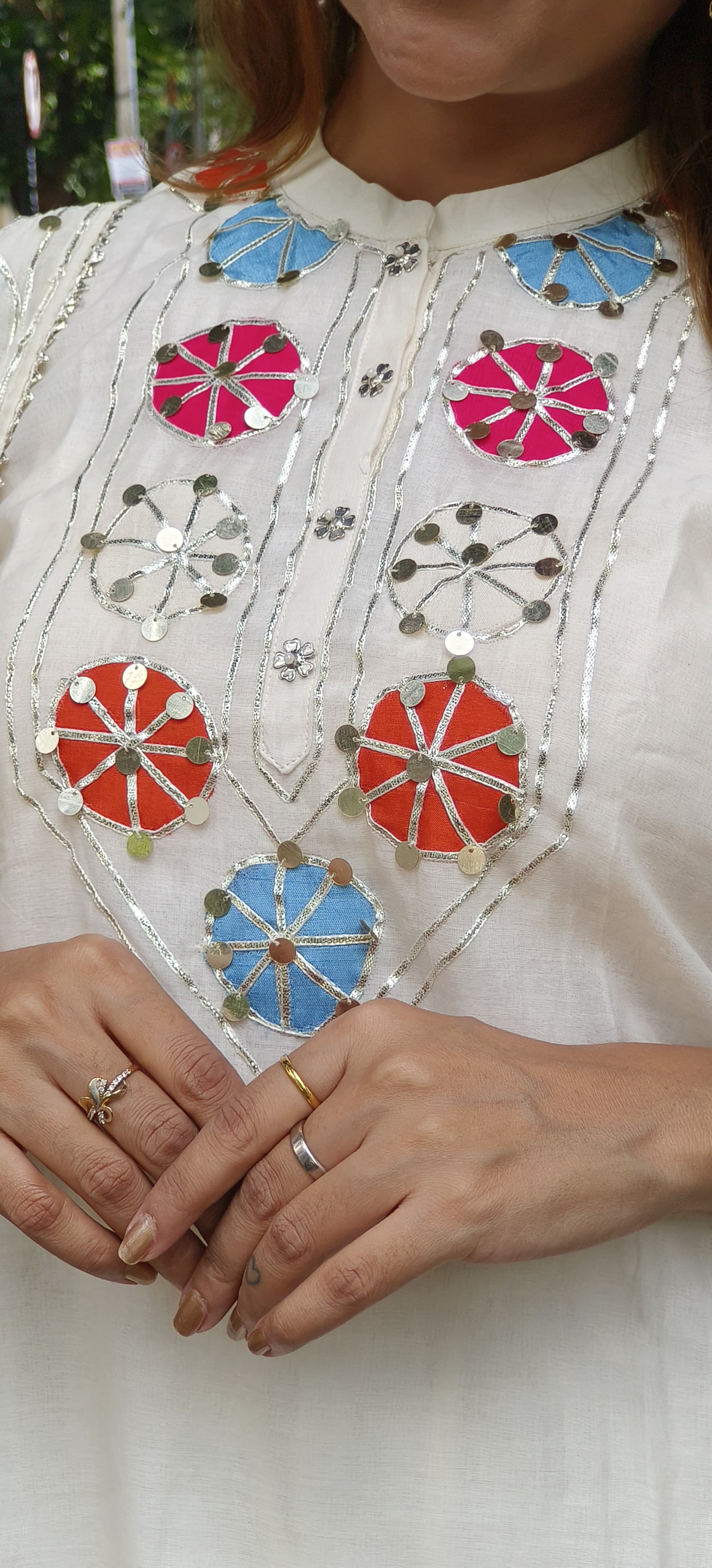 Pure Mul Chanderi Embroidered Full Suit Set