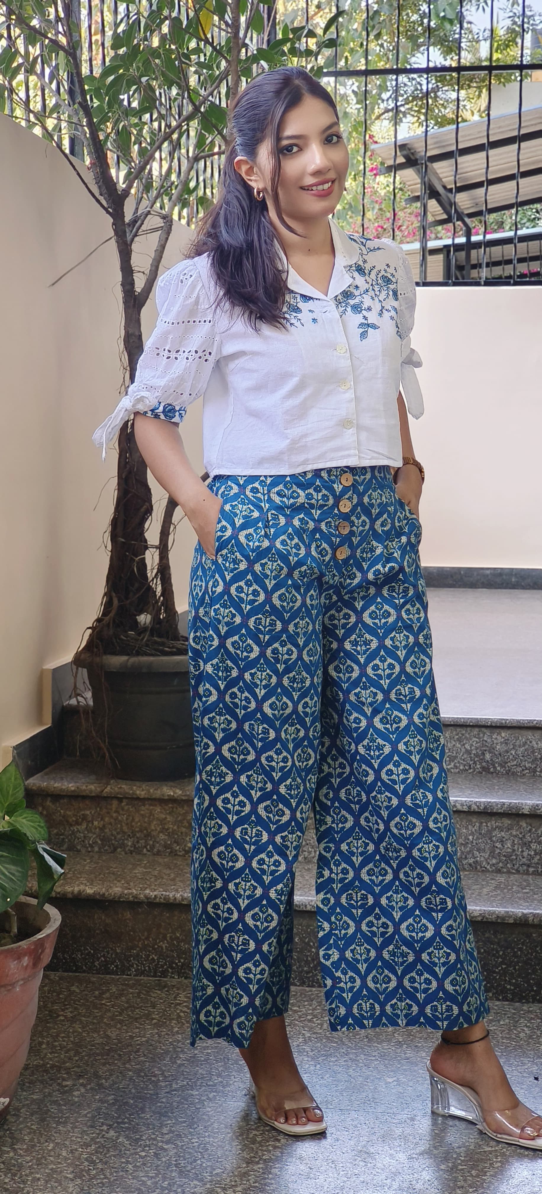 Beautiful Flex Cotton Embroidered Co-Ord Set-08759