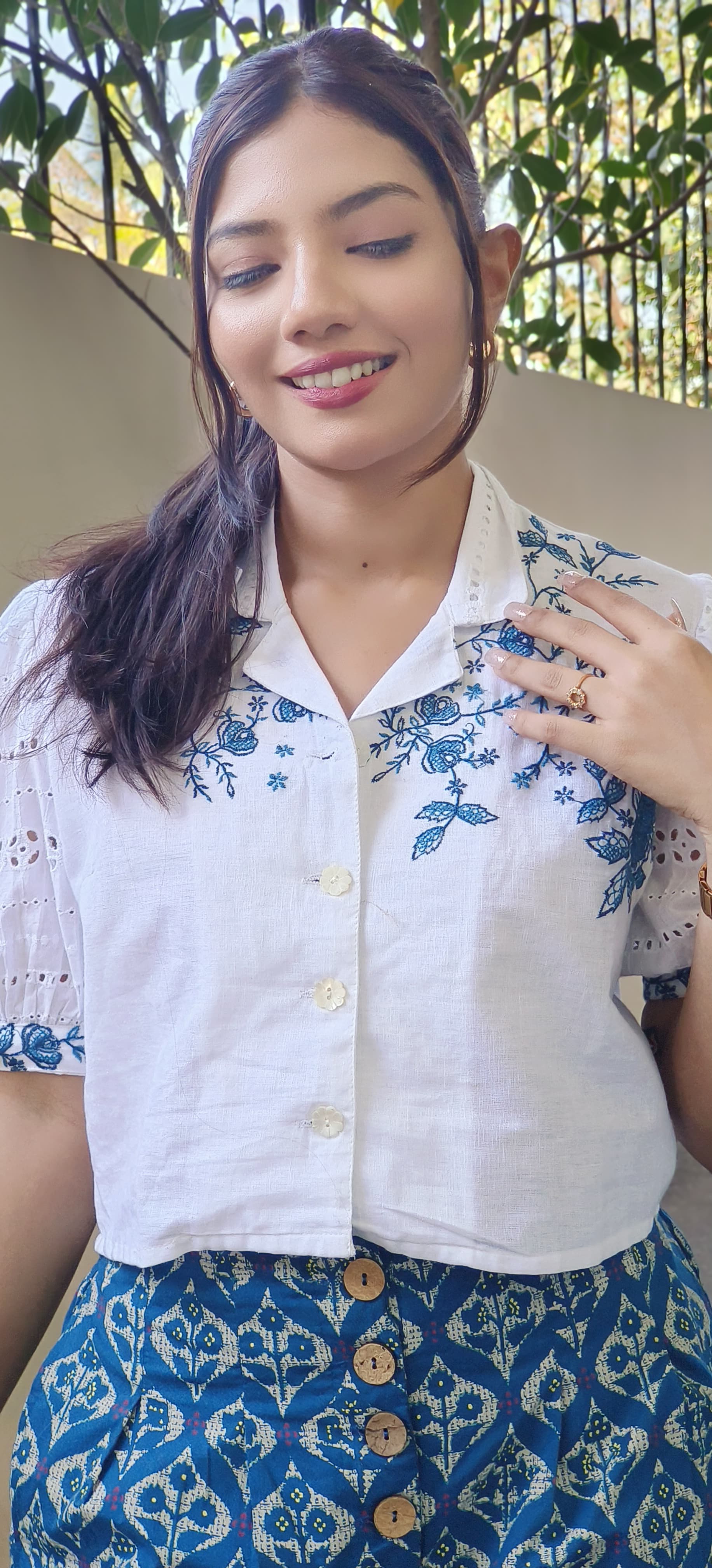 Beautiful Flex Cotton Embroidered Co-Ord Set-08759