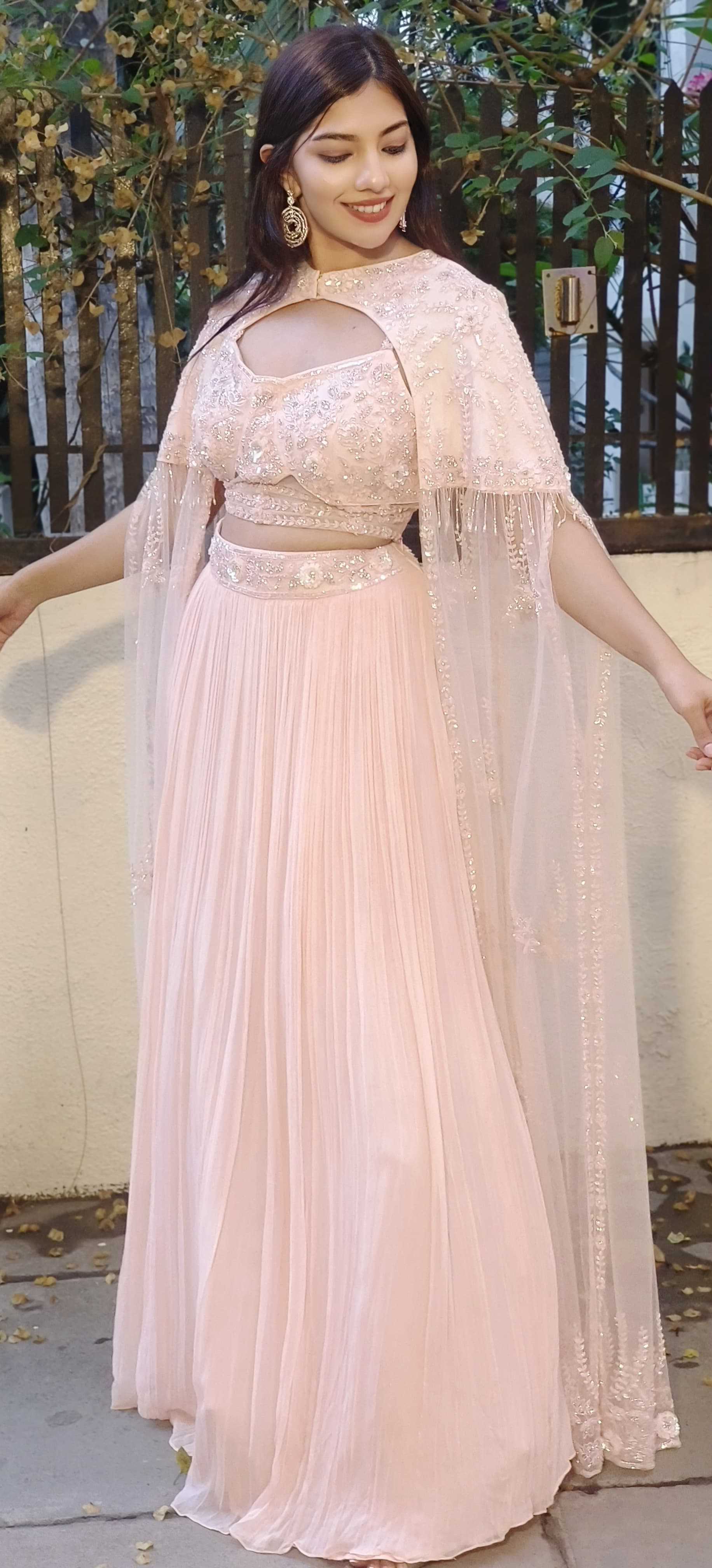 Regal Elegance: Exquisite Embroidered Cape Lehenga Set for Grand Celebrations Only on orders 30 Days Dispatching Time