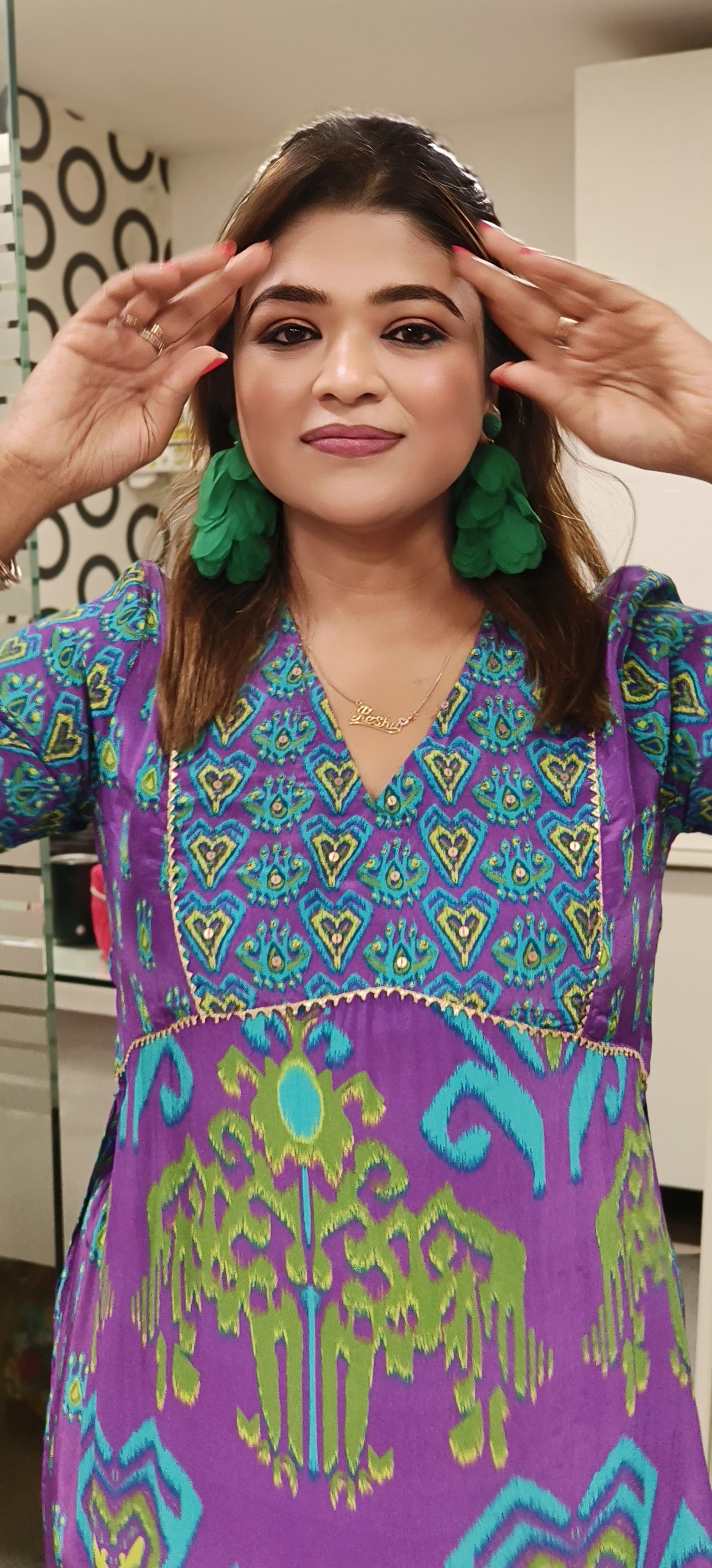 Pure crape Printed Aliya with Nyra High Slit Kurta pant