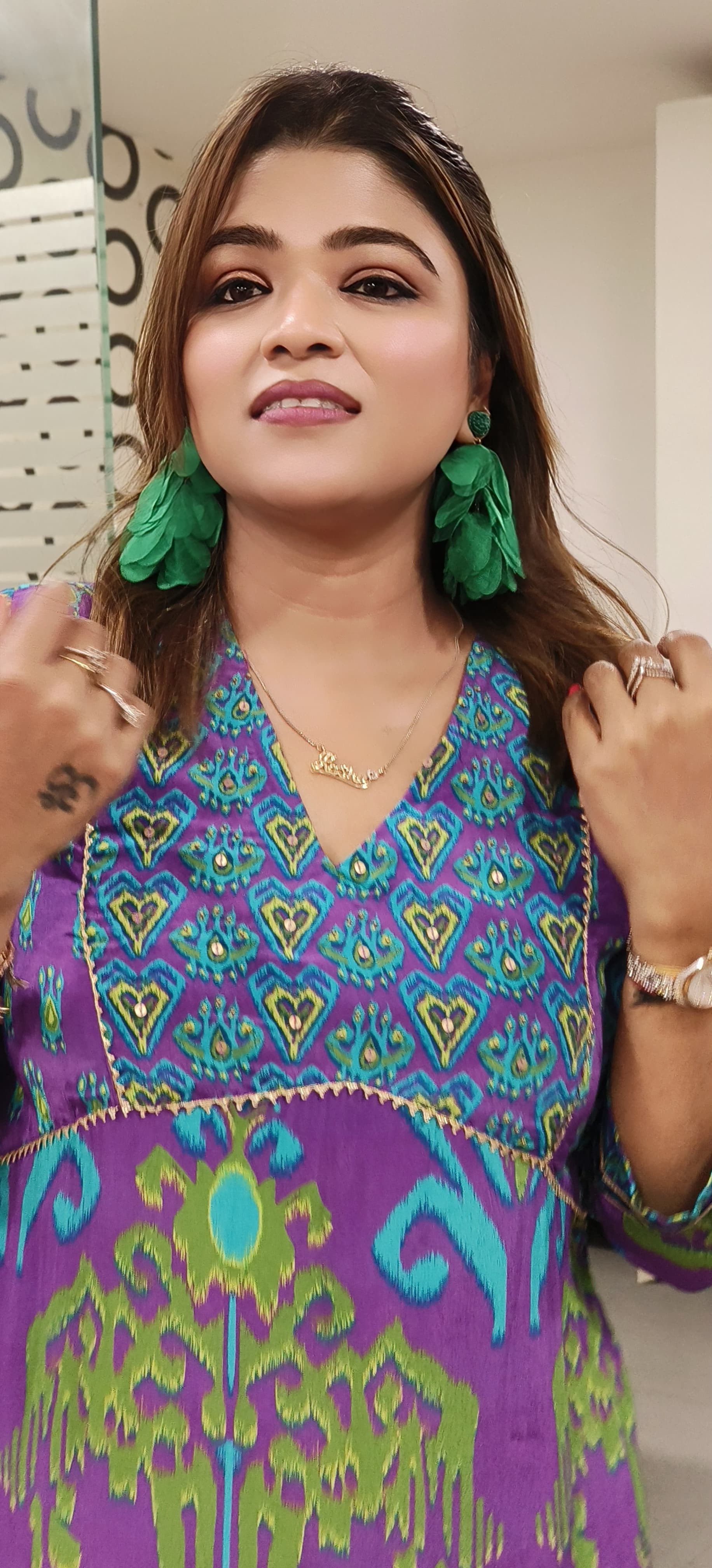 Pure crape Printed Aliya with Nyra High Slit Kurta pant