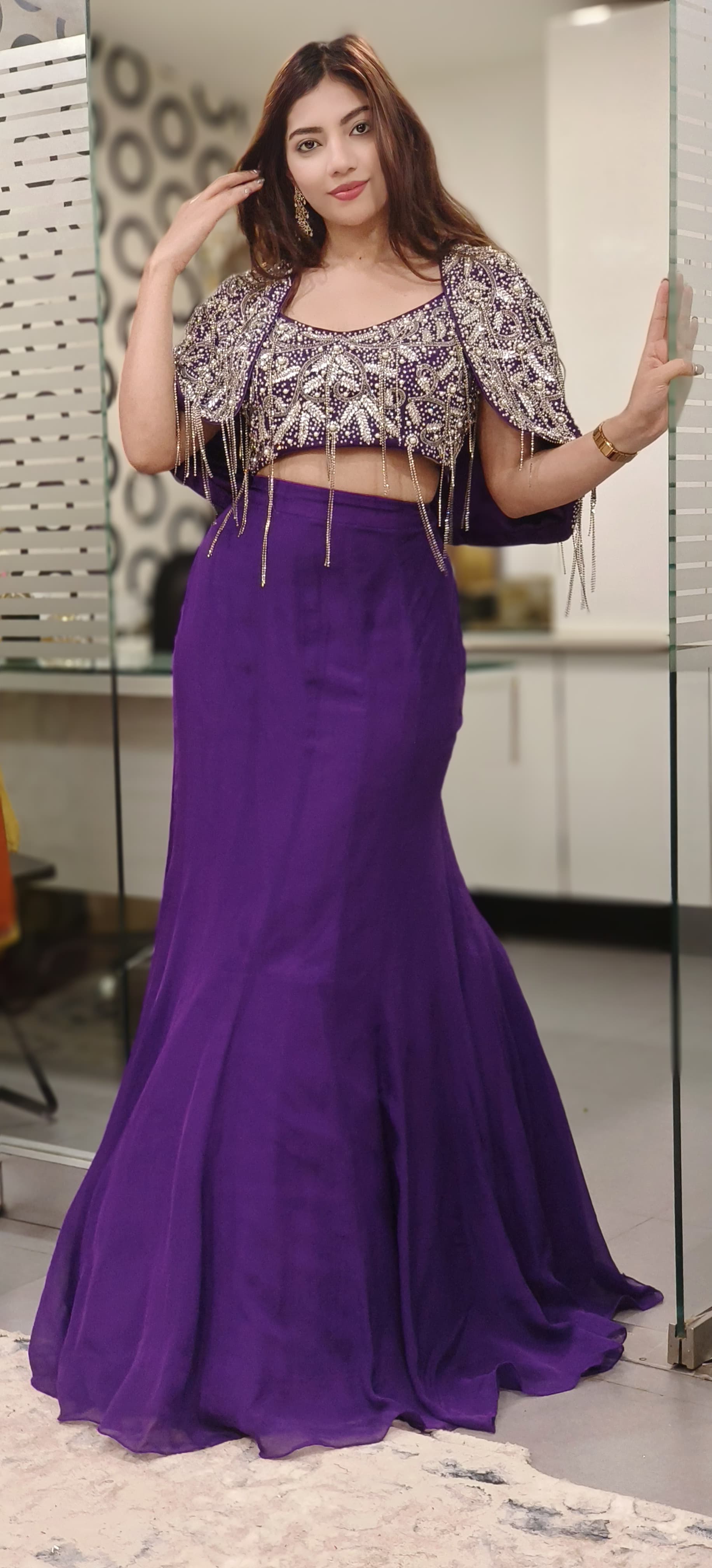Beautiful Heavy Embroidery Shrugh And Blouse Skirt DRY WASH-DRY WASH-ONLY ON ORDERS