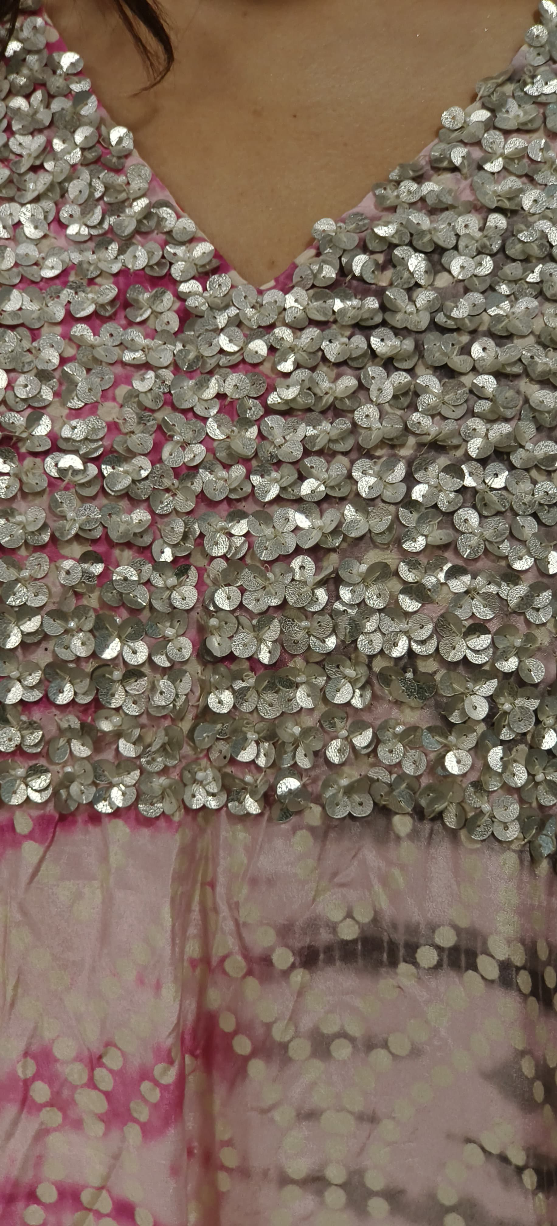 Bandani Print Pure Crepe embroidered Over Size Style Kaftan With Bottom-09929,09928