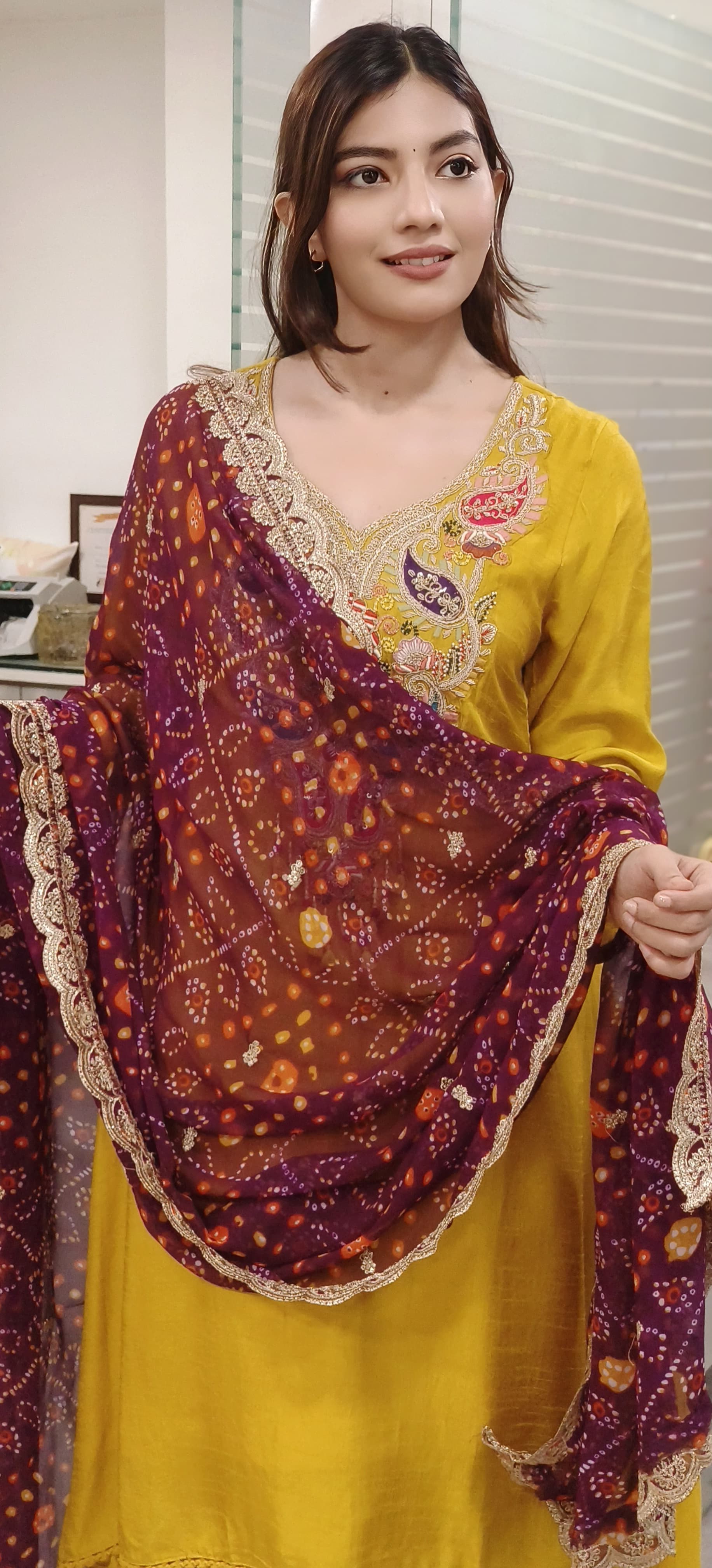 Georgette Printed Gotta Work Border Only Dupatta