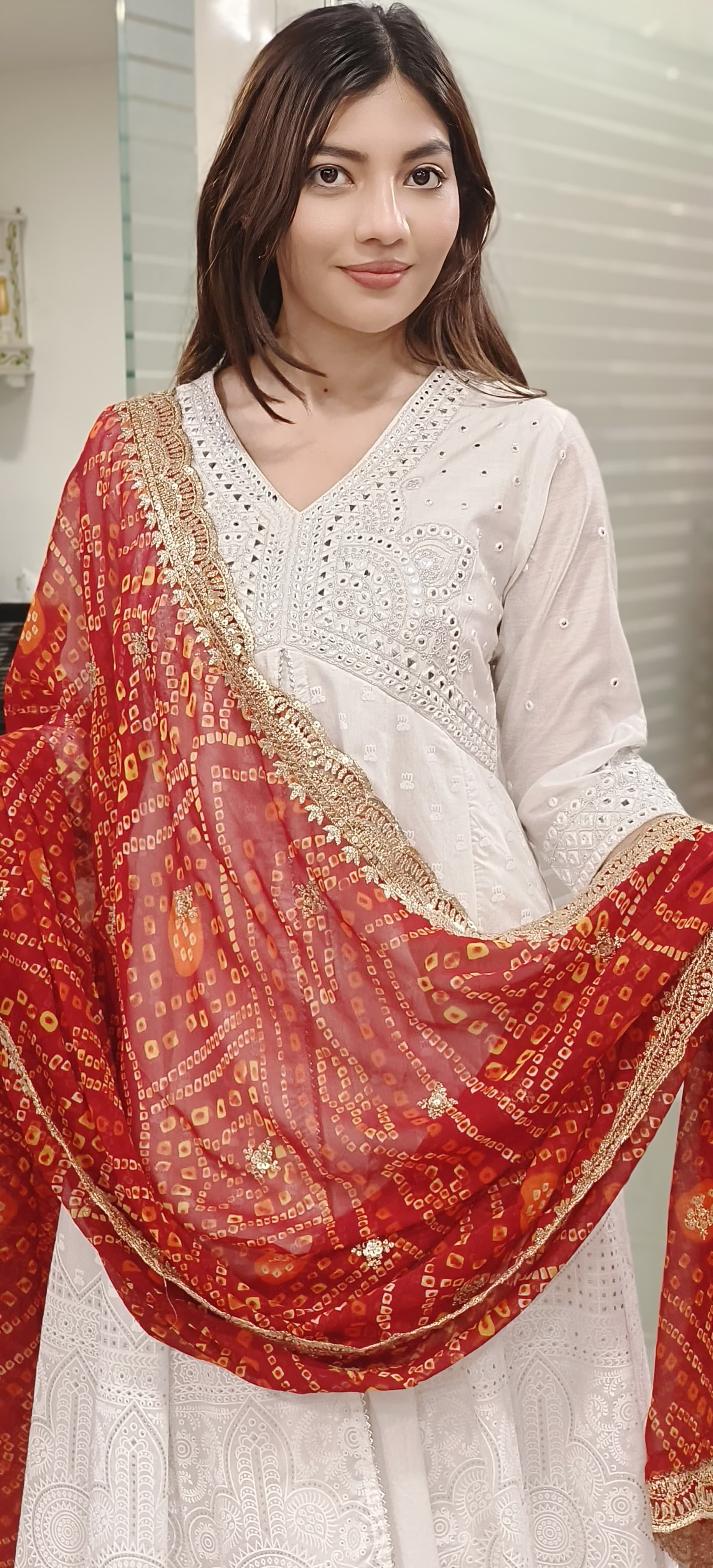 Georgette Printed Gotta Work Border Only Dupatta