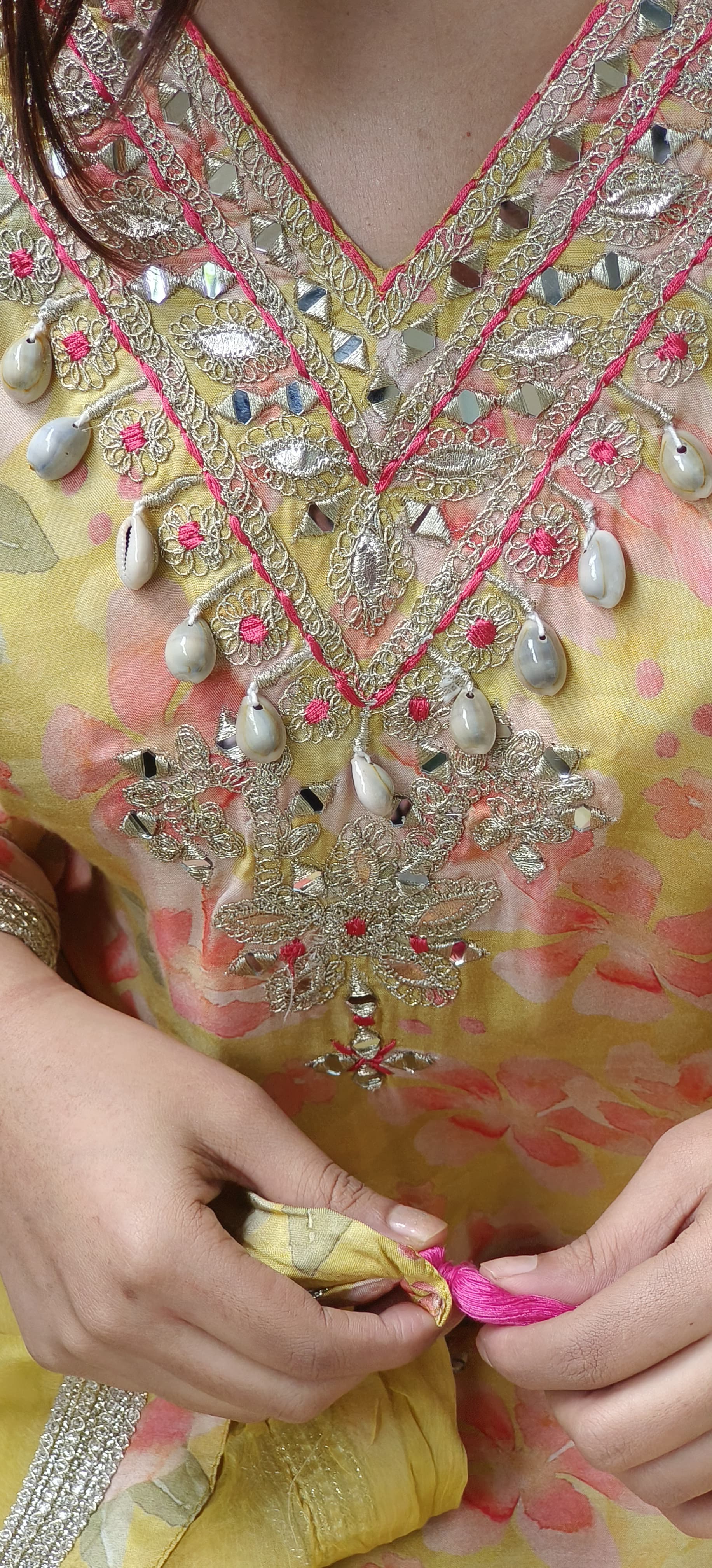 Soft Glamour Light-Toned Layered Gown With Subtle Embroidery