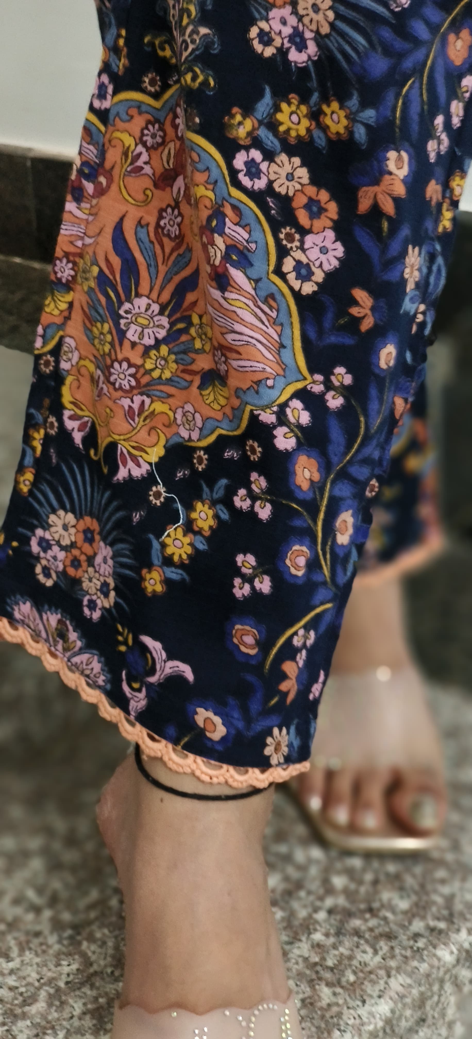 Flex Cotton Mandarin Collar Floral Glance Co-Ord Set