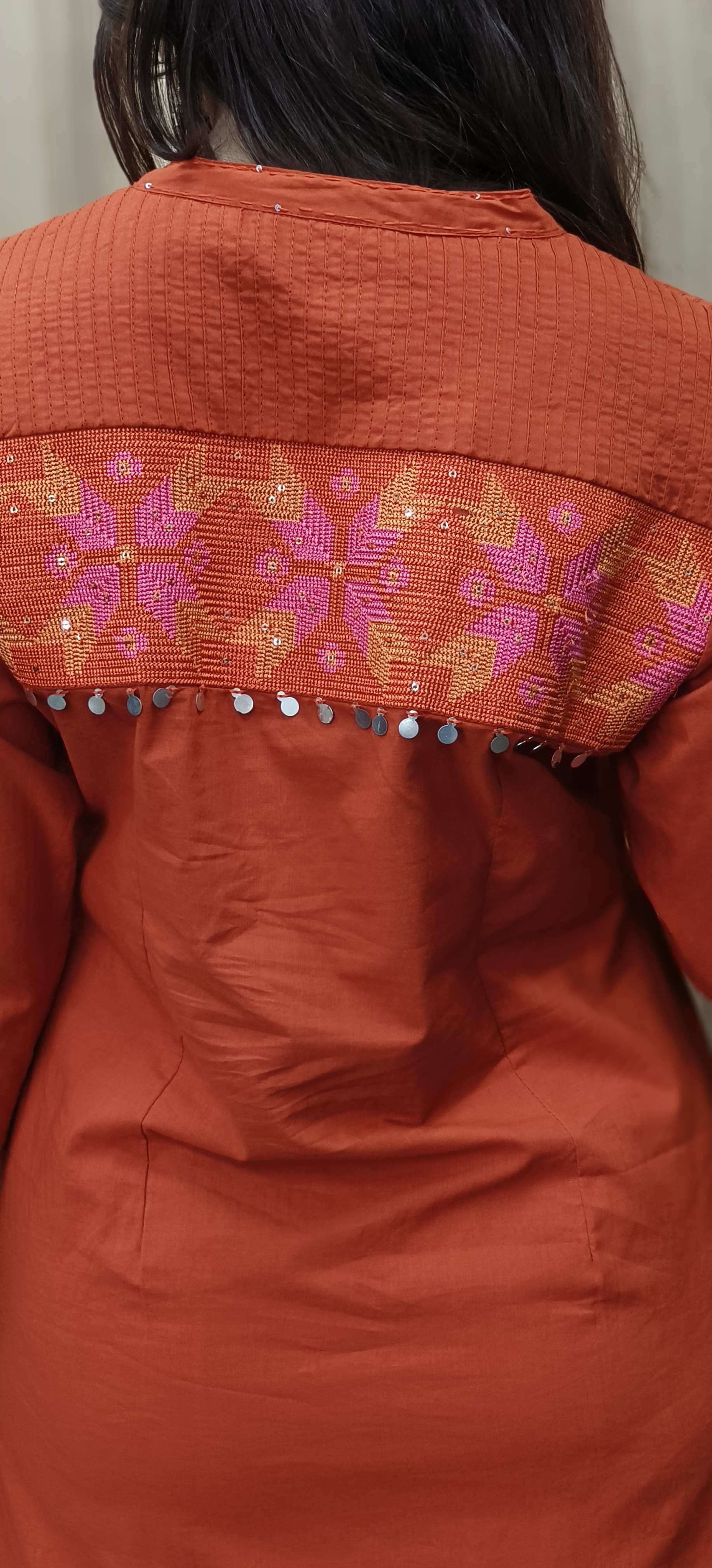 Unique Look Foil Hang Work Crosia Full Suit With Dupatta In Cotton Fabric
