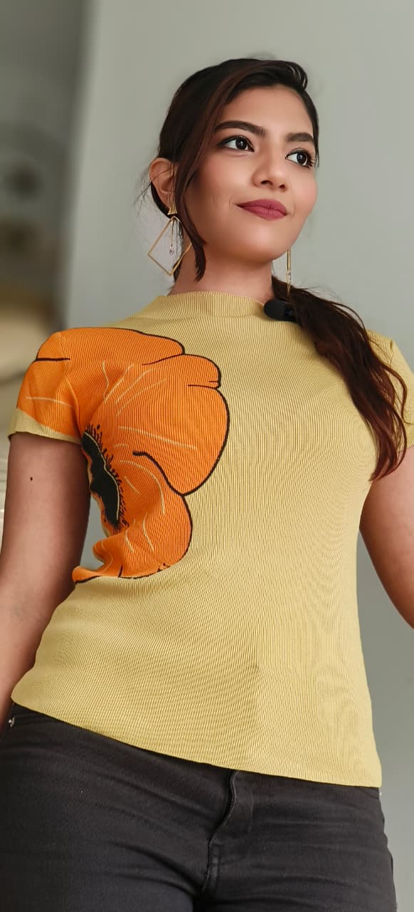 Sunset Flower Bloom Top