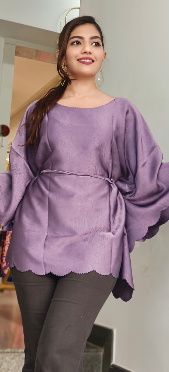 Solid Lush Silken Drape Top