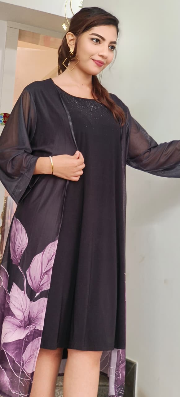 Twilight Pair Long Top With Petal Shrug