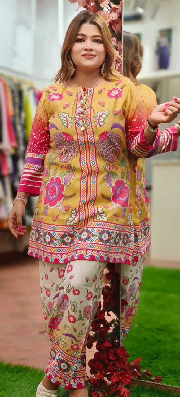 Gardenia Printed German Rayon Co-Ord Set