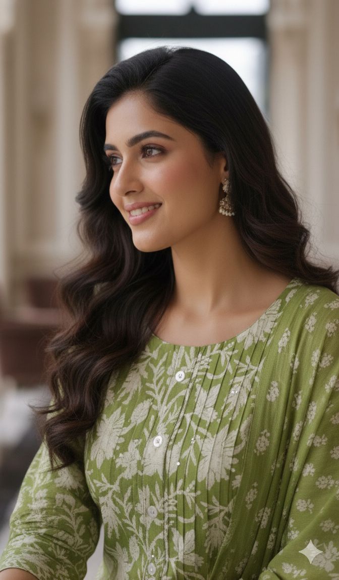 Light Green Printex Summer Wear Printed cotton Kurta With Bottom And Dupatta-12201