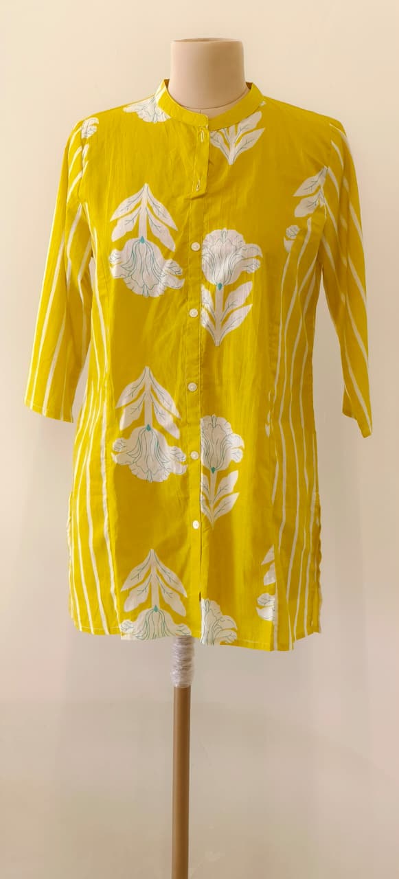 Summer Manderian Collar Cotton only Short Kurti-12203,12191,1219312192 Dispatching From Monday