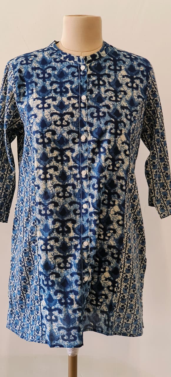 Summer Manderian Collar Cotton only Short Kurti-12203,12191,1219312192 Dispatching From Monday