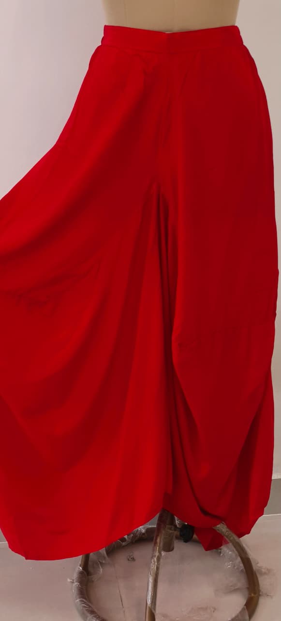 Indo-Western Kurta Set with Golden Gota Lace, V-Neck Embroidery and Handcrafted Cowrie Shell Detailing-12255