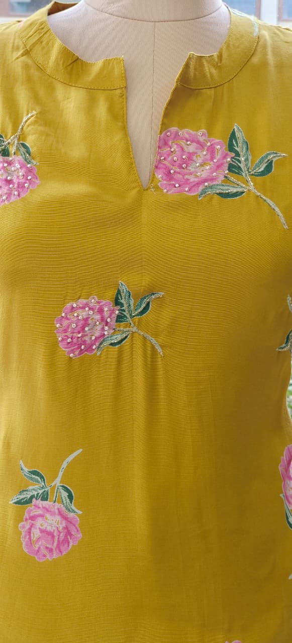 Beautiful embroidered Muslin Fabric Kurta pant With Mall Cotton Lining-12349,12347,12348