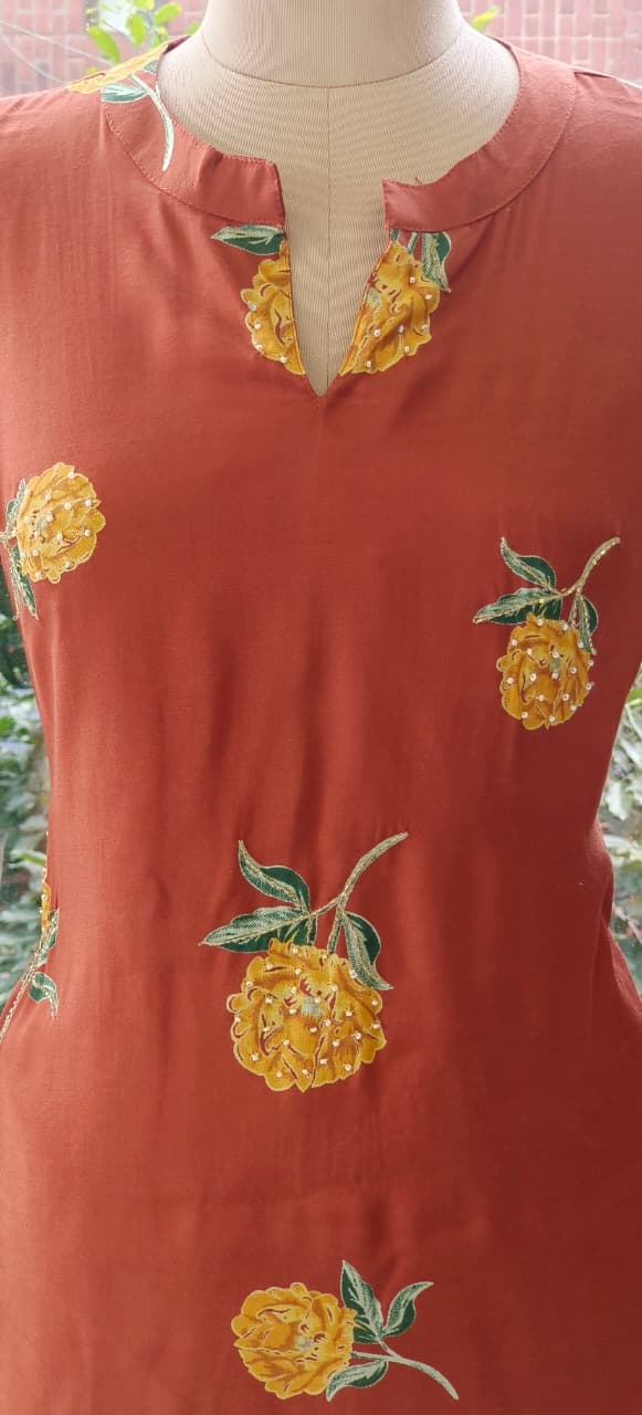 Beautiful embroidered Muslin Fabric Kurta pant With Mall Cotton Lining-12349,12347,12348