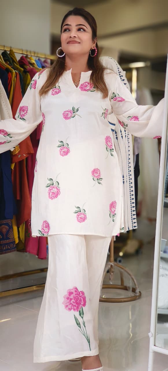Beautiful embroidered Muslin Fabric Kurta pant With Mall Cotton Lining-12349,12347,12348