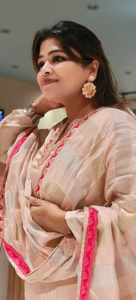 Designer Pastel Suit Set Featuring Hand-Embroidered Motifs, Rich Hem Detailing and Lightweight Dupatta DRYWASH-12617