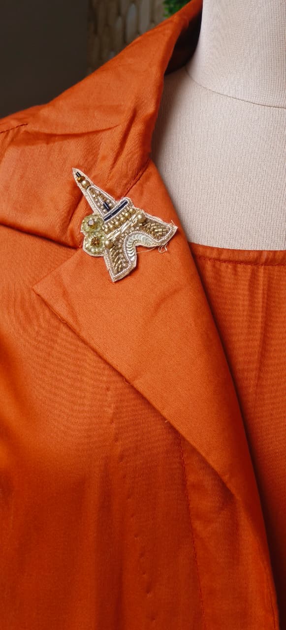 Contemporary Glaze Cotton Layered Dress with Inner And Collared Shrug,Chic Contrast Pattern on Side-1274,12742 DISPATCHING AFTER 25 DAYS