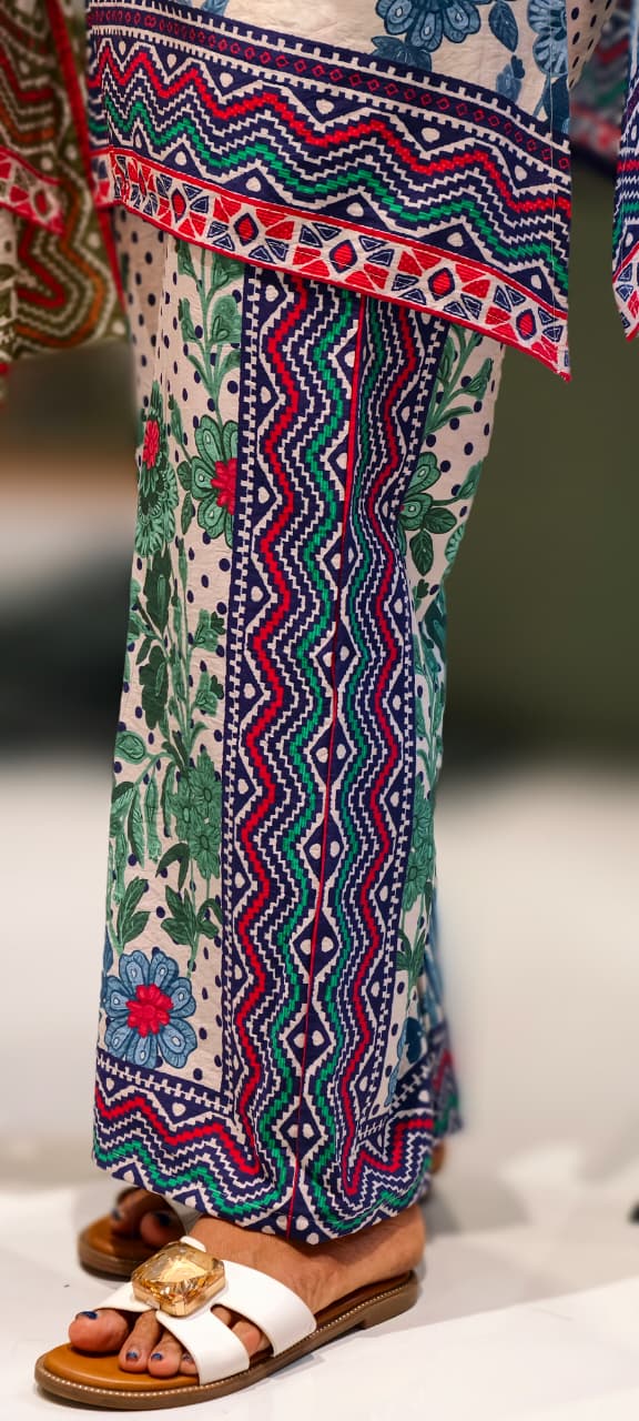 Turkish Look Floral Inspired Printed Co-Ord Set In Cotton Fabric- 13280 (Slightly Lean Fit)