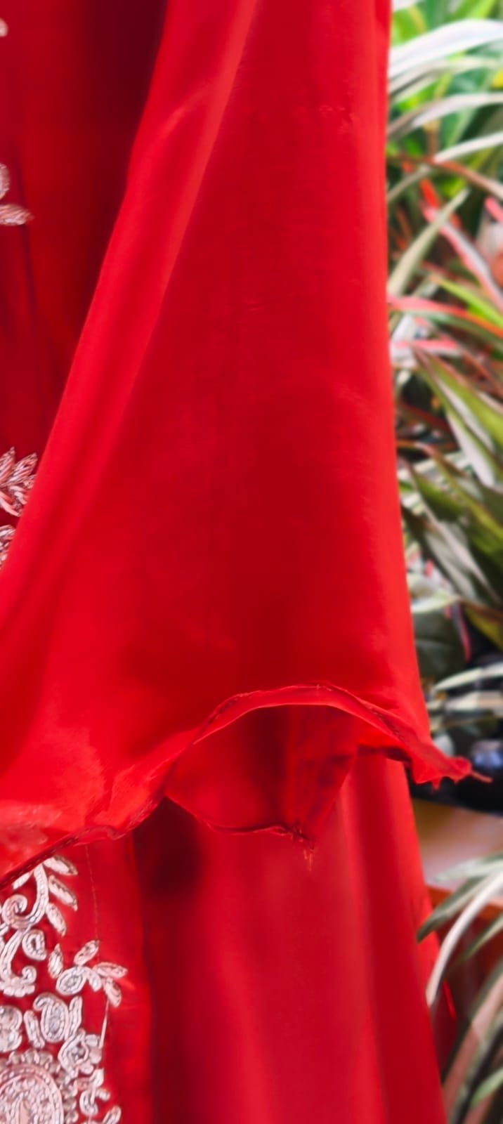 Very Festive Hand Embellished Heavy Work Buster With Shrug & Flowy Drape Skirt- 13383